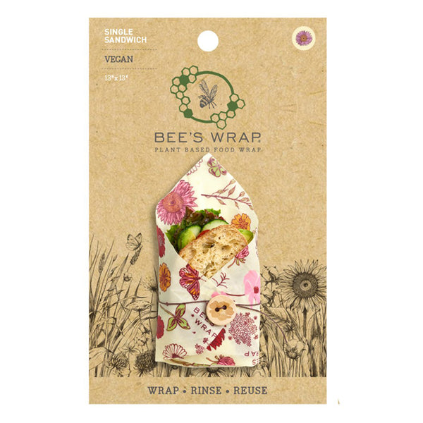 Bee's Wrap - Meadow Magic Plant Based Vegan Sandwich Wrap (1 Piece)