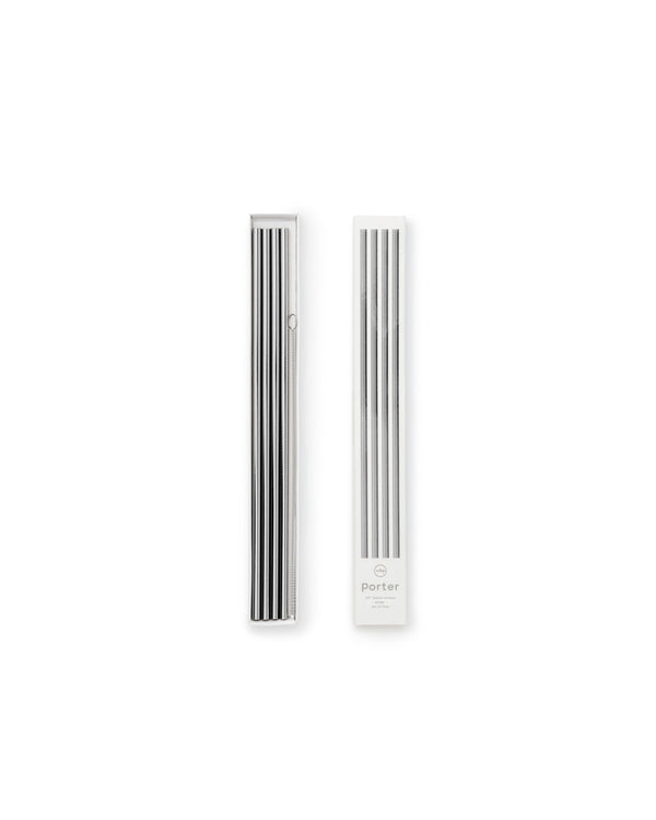 W&P Porter Straw - 10" (Set of 4 Metal Straws w/Cleaner)